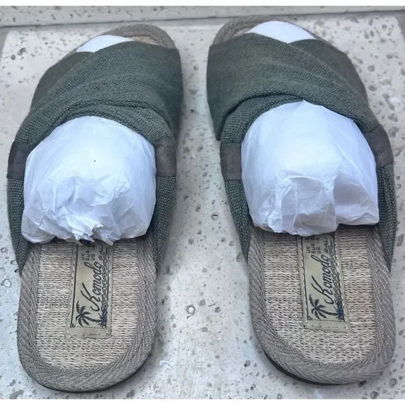 Komodo Bali Helena Green Sandal Organic Cotton & Recycled PU Footbed Size 4 - Picture 5 of 13